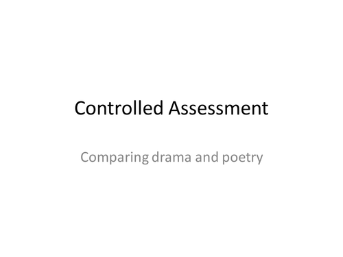 Comparison of Drama and Poetry