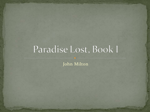 Paradise Lost intro