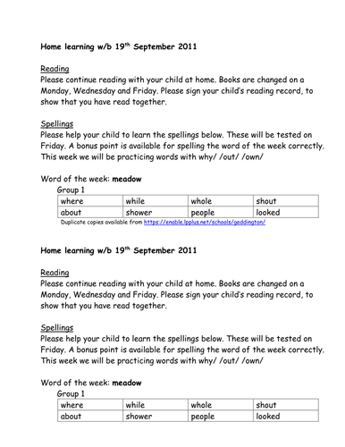 Phase 5 spellings for 1st Grade with cloze test