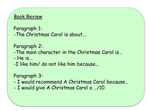 Book review template - Christmas Carol