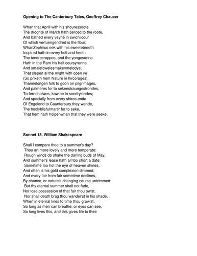 Poetry Changing Language Canon Lesson