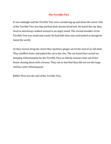 Adjective Verb and Noun Lesson