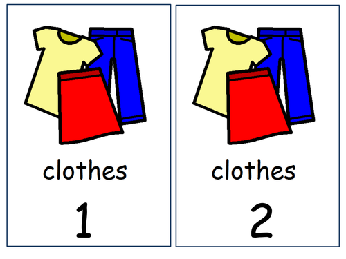 Basic clothes vocabulary