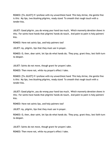 Romeo and juliet paragraph writing prompts act 1 answers image