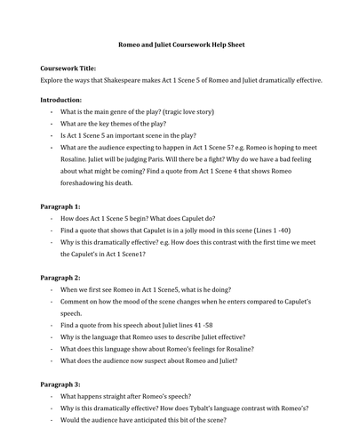 Romeo and juliet essay prompts 9th grade picture