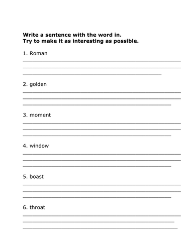 Write a sentence using o-e sound