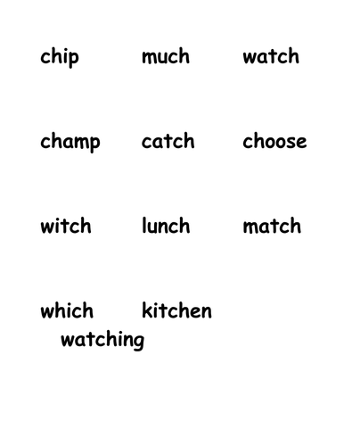 "Ch" words