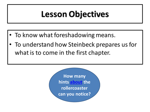 Of Mice and Men - foreshadowing