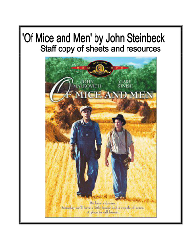 Of Mice and Men review Booklet - Teacher