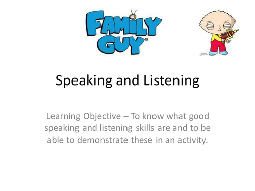 Introduction to Speaking and Listening