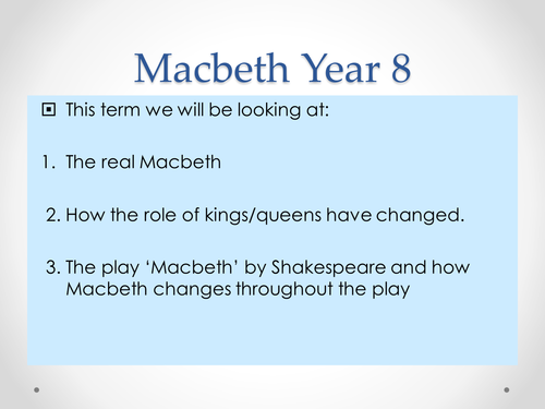Macbeth - Lesson 1 - Introduction