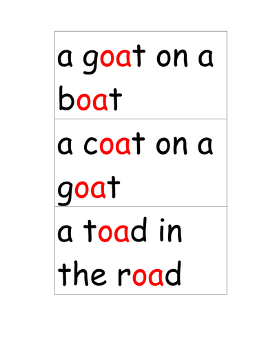 Phonics - "oa" resources