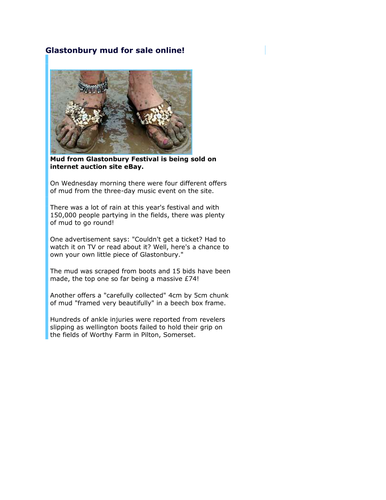 Reading For Meaning Article and Questions