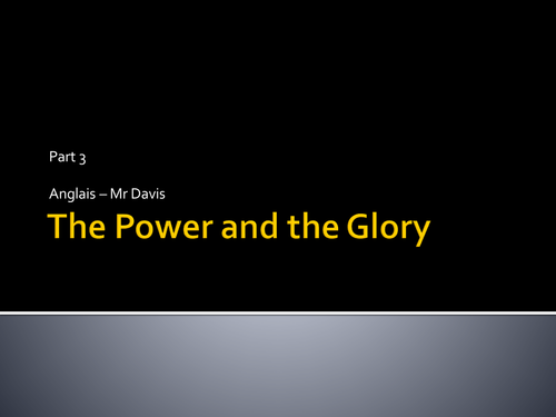 Power and the Glory