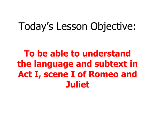 Romeo & Juliet: 21 - writing about the play