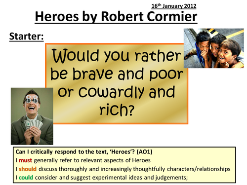 Introduction to Heroes by Robert Cormier - context