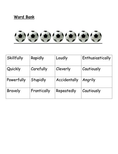 Outstanding Adverb Lesson - resource 3
