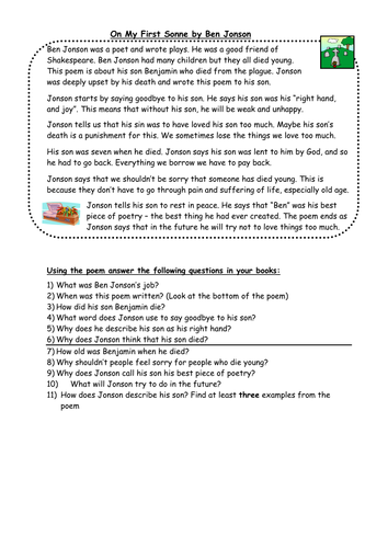 On my First Sonne - Ben Jonson