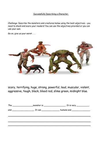 Successfully describing a character.