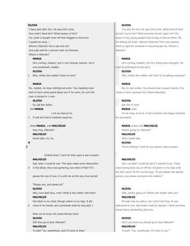 Twelfth Night Full Lesson