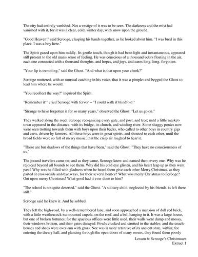 A Christmas Carol Lesson 6 - What Scrooge Learns