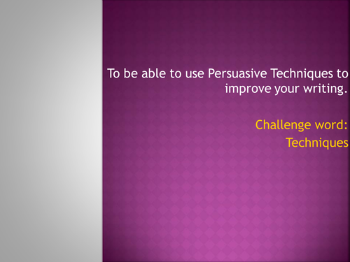 Persuasive Techniques And Persuasive Writing Teaching Resources
