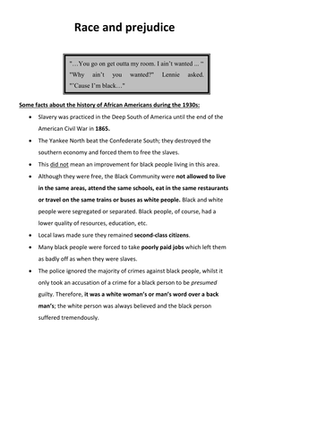 Of Mice and Men' Race and Prejudice