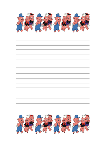 The three little pigs writing paper | Teaching Resources