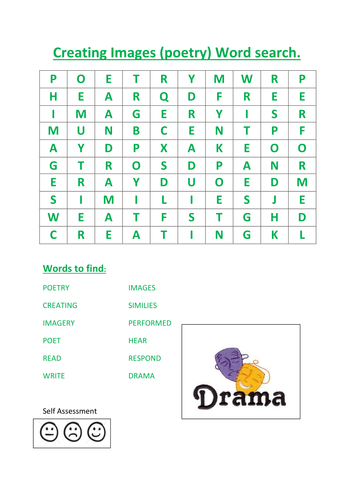Poetry writing word search Teaching Resources