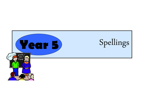 5th Grade Spelling Resources