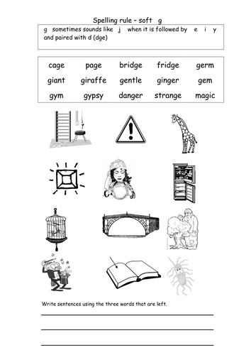 Words with soft G by coholleran - UK Teaching Resources - TES