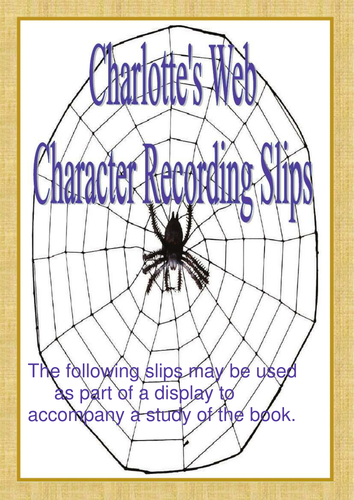 Charlotte's Web - Character Cards