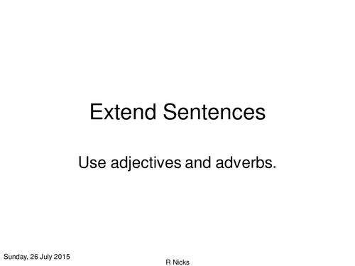 Adjectives and Adverbs