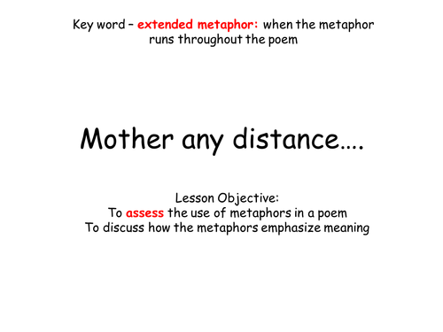 Mother any distance by Simon Armitage