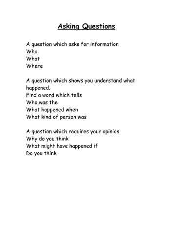 Write your own questions