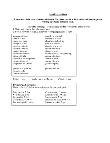 Holiday postcards - based on Mon Pere ce Heros