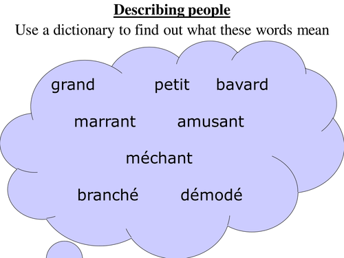 Explanation & game on adjectival agreement