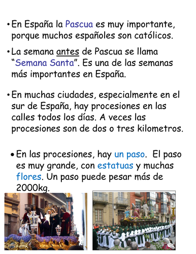 Semana Santa - info search activity