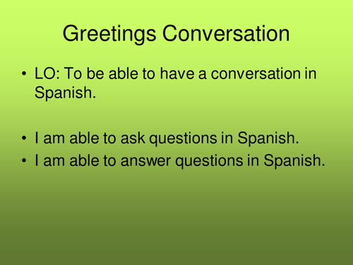 Greetings; time; pocket money