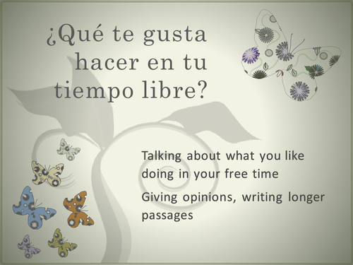 ¿Qué te gusta hacer en tu tiempo libre?