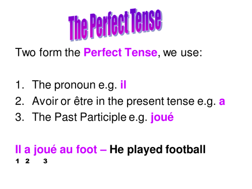 French perfect tense