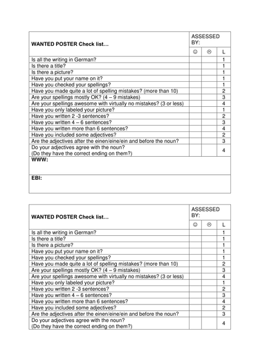 Gesucht! Wanted poster for German