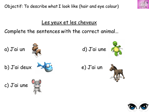 Les yeux et les cheveux