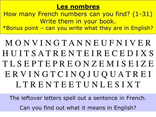 Various starters on numbers