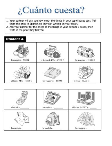Speaking activity with numbers 1-100