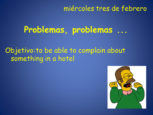 Complaining about a hotel