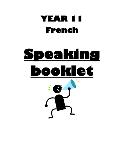 Speaking booklet for Speaking test