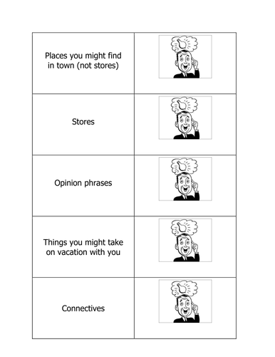 Lightbulb game - talking about vacations