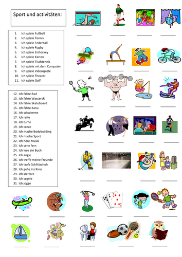 Sports and activities | Teaching Resources