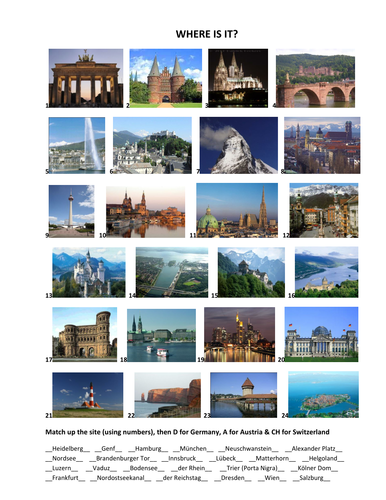 Sehenswürdigkeiten - German quiz